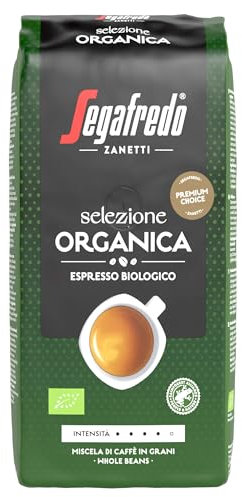 Segafredo Zanetti Selezione Organica - Ganze Bohne (1 kg Packung) - Geeignet für alle italienischen Kaffeespezialitäten - Kaffeebohnen mit mittlerer Röstung, Schokoladen und Karamellgeschmack