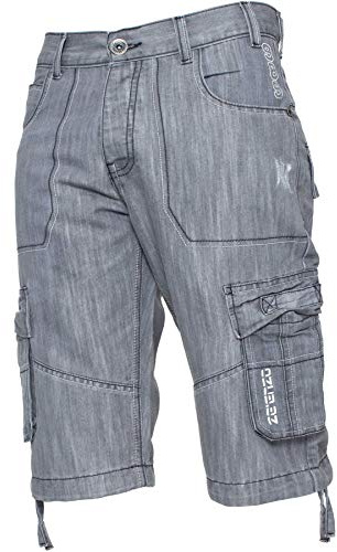 Enzo Herren Cargo Jeans Shorts Freizeit Arbeit Denim Summer halbe Hosen