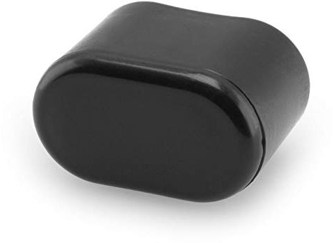 GLEITGUT Fußkappen oval 38 x 20 mm - Rohrkappen Stuhlkappen - Endkappen für Ovalrohr (8)