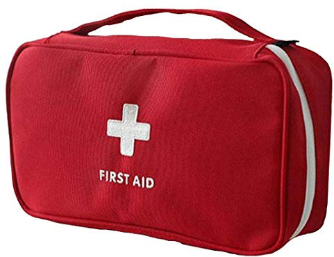 Oxford Gewebe Medizintasche, Reiseapotheke Tasche, Betreuertasche für Familien Erste Hilfe Tasche Notfalltasche Wasserdichter Notfall Lager Tasche für Reisen Im Freien (Rot)