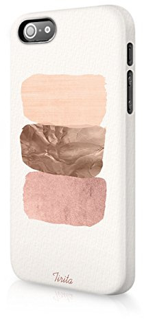 Tirita Hard Phone Case Compatible with iPhone 11 Pro Hard Cover PRINTED GLITTER, NOT REAL GLITTER Marble Geometric Rose Gold Metallic
