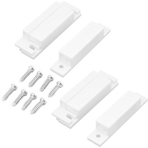 Casa cablata Allarme di Sicurezza Magnetico Contatto di Porta sensore Reed Interruttore 2 Set Bianco