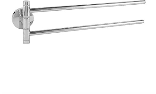 SENSEA - Wand-Handtuchhalter 2 bewegliche Stangen - Edelstahl und Hochglanz-Chrom-Oberfläche