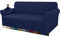 Granbest Dicke Sofabezug 3 Siter Stretch und Stilvolle Couchbezug Möbelbezüge Anti Rutsch Kratzfest Sofahusse Jacquard Spandex Stoff (3 Sitzer, Dunkelblau)