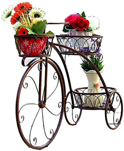 Vélo Créatif Support de Pot de Fleurs, Étagère à Fleurs en Fer, Porte Pots de Plante, Support de Pot De Fleur de Plante, Décoration pour Jardin Balcon Terrasse Couloir