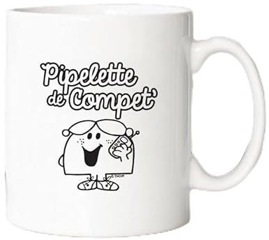 Monsieur Madame Mug Pipelette De Compet' - Mug céramique imprimé en France - Licence Officielle