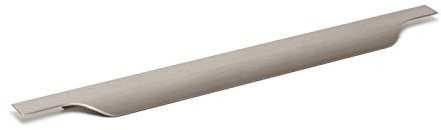 Gedotec Möbelgriff Küchen-Schrank Griffleiste Edelstahl gebürstet - Vector | Küchengriff Aluminium für Schubladen & Schranktür | Alu-Griff Länge 297 mm | 1 Stück - Schubladengriff mit Harpunen-Steg