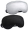 Audamp Schlafmaske Augenmaske Nachtmaske Verstellbarem Band Hautfreundlich Seide Ultraweiche Schlafbrille 2 Stück (Grau und Schwarz)