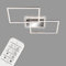 BRILONER Leuchten - LED Deckenleuchte, Deckenlampe dimmbar, inkl. Fernbedienung, inkl. Farbtemperatursteuerung, inkl. Nachtlichtfunktion und Timer, 40 W, Chrom-Alu, 500x388x80mm (LxBxH), 3049-018