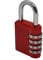 4 Digit Tough Combination Padlock for Gym Locker Bike Chain School Shed Gate Padlock with Code RED