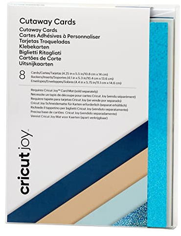 Cricut Joy Cutaway -Karten | Marina | 10,8 cm x 14 cm (4,25 x 5,5) | 8-Pack | Zur Verwendung mit Cricut Freude