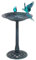 RELAX4LIFE 3 en 1 Comedero para Pájaros de PP con Soporte Grande, Bebedero para Pájaros con 3 Estacas a Tierra y Base Rellenable para Jardín, Patio y Parque, 51x51x72cm (Bronce Verde)