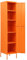 Gecheer Schließfachschrank Umkleideschrank Metallspind Metallschrank Aktenschrank Lagerschrank Spind Schrank mit 4 Einlegeböden Stahl Orange 35x46x180 cm