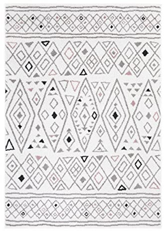 andiamo Webteppich Bolonia modernes Design robust strapazierfähig Fußbodenheizung geeignet 60 x 110 cm, Altrosa-weiß, 750590