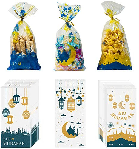 Eid Mubarak Geschenktüte, Eid Mubarak Party Favor Bag Eid Mubarak Dekoration Ramadan Geschenktüte Sweet Candy Geschenktüten Party Dekorationen