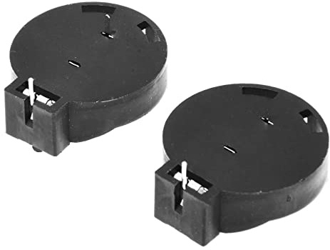Lodokdre 40 Pieces CR2450 Coin Cell Button Battery Surround Holder Housing 2 Pins Black