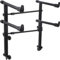 SEWACC 2-Tier Keyboard Stand, Iron, Black, Chrome Finish, 2 Levels, Rectangular, Keyboard Holder, Instrument Placing Rack, Universal, Non-Slip Design