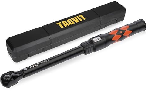 TAGVIT Drehmomentschlüssel 3/8”, 10-60 Nm Fahrrad & Motorrad Drehmomentschlüssel, ±3% Fehlergenauigkeit mit Aufbewahrungsbox für Fahrrad, Motorrad