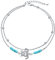 Flyow Turtle Anklets for Women 925 Sterling Silver Multilayer Charm Beads Sea Handmade Boho Anklet Adjustable Layered Satellite Beads Anklet for Women Girls