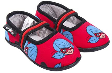Sun City Miraculous Lady Bug Kinder Mädchen Hausschuhe Ballerinas rot schwarz 25 bis 32, rot, 29 EU