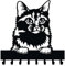 Generico Porte-clés mural en forme de chat avec 8 crochets, porte-clé mural moderne pour entrée, cuisine, idée cadeau, décoration de maison, décoration