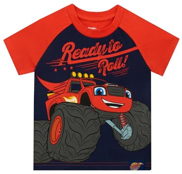Blaze and The Monster Machines Tshirt Monster Maschinen Kleidung | Kinder T Shirt | Offizielles Merchandise | Blau | 128