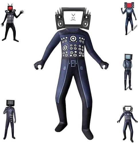 DONY Halloween Kostüm Kinder Junge Mädchen,Karikatur Horrormonster Overall Cosplay Thema Costume Kostüm,Kinderkleider Karneval Maskerade Weihnachten Tag der Toten Fasching Party Halloween