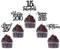 30 Stück Vintage 2010 Tortendeko Glitzer Happy 15th Fifteen Awesome Since 2010 Cupcake Toppers 15 Fabulous Kuchen Deko für 15. Geburtstag Hochzeitstag Party Kuchen Dekorationen Schwarz