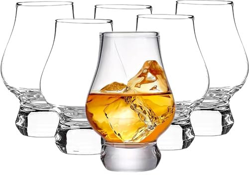 Hyesrtey Whiskey Gläser 6er Set | Whisky Glas 200 ml | edle Whisky Gläser aus hochwertigem Kristallglas | Whyskie glässeraus Glas spülmaschinentauglich | Geschenk-Idee für Männer