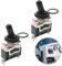 Wasserdichter Marine Kippschalter,Wippschalter,2 Stück Kippschalter mit Schutzkappe,15A 250V / 20A 125V,SPST 2 pin Rocker Toggle Switch,EIN/AUS 2 Position Wippschalter,zum Auto KFZ LKW Boot,Schwarz