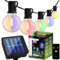 Lumiled Solar Lichterkette Außen 20x LED RGB 10,5 M Solarlichterkette für Garten Solarkette Solarleuchte Außenleuchte Gartenlicht KUGEL IP44 Glühbirnen mehrfarbig Farbwechsel