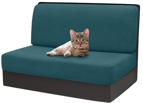 UNBBRRL RV Dinette Sitzkissenbezug Outdoor Sofa BezüGe FüR Wohnwagenpolster, Waschbarer Camper Ersatz-Stretch-Wohnmobil-Sitzbezüge (Blau,1 Set)