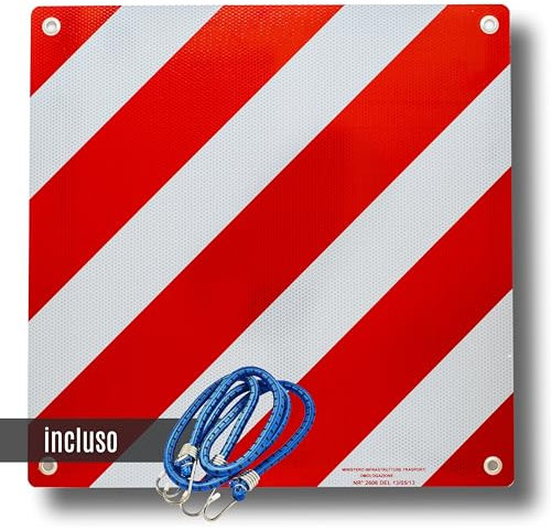 ecocar - Panel de carga saliente + cables elásticos - Plegable y robusto - Alta visibilidad - Seguridad vial