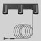 TaFiCo Applique Murale Intérieure avec Prise et Interrupteur 3 Spots - Noir GU10 Lampe de Chevet Murale Rétro Tourner 350° - Lampe Murale pour Chambre Salon Couloir Peinture Murale - Sans Ampoules