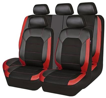 MEIJUAN Sitzbezüge Auto für Opel Astra J Astra K Astra H Astra G Astra-H Sri Astra J 2000-2024, Wasserdicht Bequem Rutschfester Leicht Reinigen 5 Sitzer Schonbezüge Innenraum Zubehör,Red
