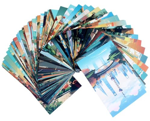 50 Blatt Landschaften Postkarten Set Weltreisen kunstdruck karten Postcrossing, Sammelalben, Reisekarten für persönliche Sammlung, Austauschprojekte, Einladungen oder zum Senden DIN A6 15*10cm