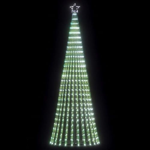 Festnight Led Weihnachtsbaum Aussen 247 cm 475 LEDs Tannenbaum Outdoor Beleuchteter Weihnachtsbaum Kegelform Weihnachtsdeko Außen Metall Weihnachtsbaum Lichterpyramide Groß Lichterbaum