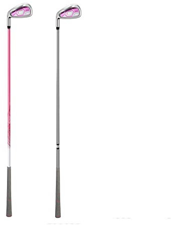 #7 Left Handed Golf Iron for Female, Womens Golf Club Iron with Carbon Rod, Lady Golfers Pink Golf Club Sports (Left,steel shaft,Pink(#7))