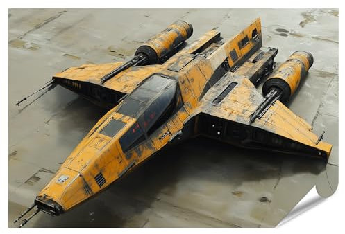 islandburner XXL Bild Poster Sternenschiff ähnlich einem XWing von oben Premium Bilder Fotodruck