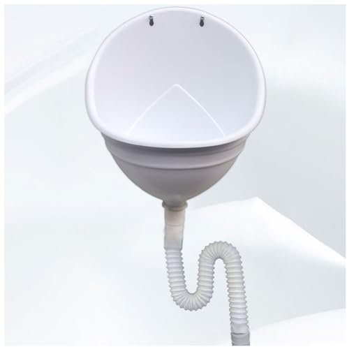 SBCGFY Kunststoff-Urinale für Männer, Außentoilette, temporäres Urinal, wassersparendes Urinal, universelles Auswasch-Urinal, temporäres Urinal, wasserloses Urinal, Ur(Weiß)