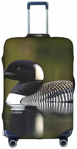 jingong Loon Nature Gepäckkoffer-Schutzhülle mit Vogel-Motiv, elastisch, für Erwachsene, Reisekoffer, Schutzhülle, weiß, L