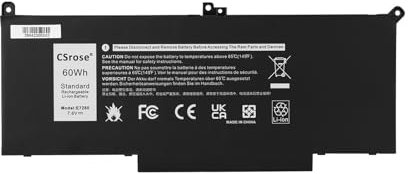 CSrose 60Wh F3YGT Batterie pour Dell Latitude 12 7000 7280 7290 Latitude 13 7000 7380 7390 P29S002 Latitude 14 7000 7480 7490 P73G002 Serie DM3WC 0DM3WC DM6WC 2X39G KG7VF P73G 451-BBYE 453-BBCF