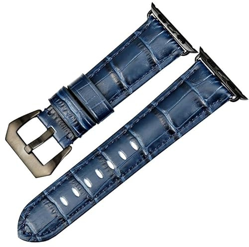 XMKT Correa de cuero para Apple Watch Band 49mm 45mm 41mm 44mm 40mm 42mm 38mm Series 8 7 SE 6 5 4 3 2(Blue BB,38/40/41mm)