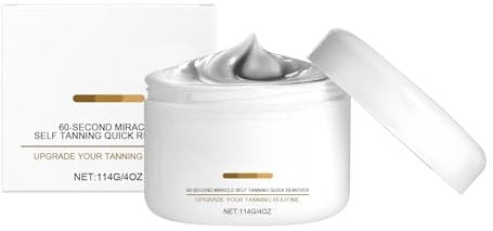 Tan Remover Self, Rose Caramel Frosted Cream, 60 Second Miracle Self Tan Remover & Exfoliating Tan Eraser Body Scrub, For Post Sun Care Joint Dullness Care And Body Care (1PC, 114G)
