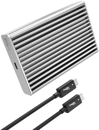 ANYOYO 40Gbps M2 SSD Gehäuse, USB4 NVMe Gehäuse kompatibel mit Thunderbolt 4/3, USB 4/3.2/3.1 bis zu 3400MB/s, M.2 NVMe SSD Gehäuse für PCIe 2280 M-Key