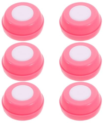 6 Stück Weithals Flaschenverschluss für Babyflaschen, Rosa | Pp Kunststoff, Wiederverwendbar, Auslaufsichere Ausführung für Reisen und Muttermilchlagerung