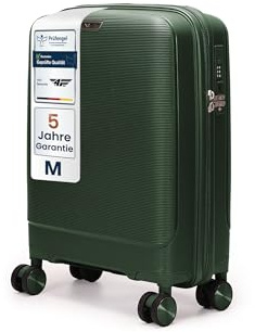 4FLY Leichter Hartschalen-Handgepäckkoffer M – 55×37×20 cm (35L), Kabinenkoffer mit TSA-Schloss, USB-Ladeanschluss, 4 Spinner-Rollen, Aluminium-Teleskopgriff, erfüllt alle Airlines Vorgaben