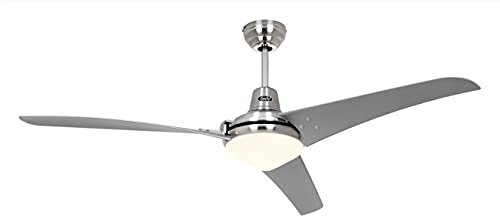 CasaFan Mirage Ventilateur de plafond avec télécommande Chromé brossé 142 cm