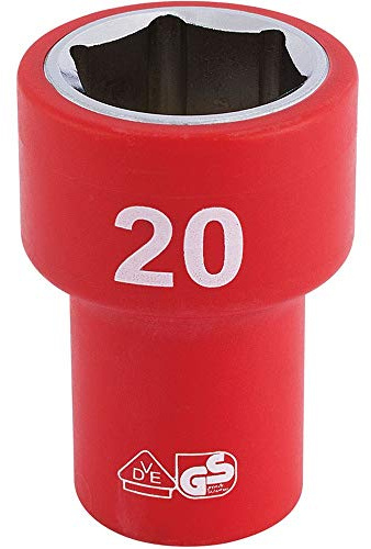 Draper 31748 3/8-Inch Square Drive Metric VDE Socket, 20 mm