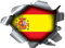 Speed Demons Pride Burst RIP Torn Tear Aufkleber, Grafik, selbstklebend, für jede Oberfläche, einschließlich Laptops und Autos, Spanien-Flagge